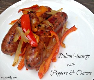 Italian sausage with peppers and onions 