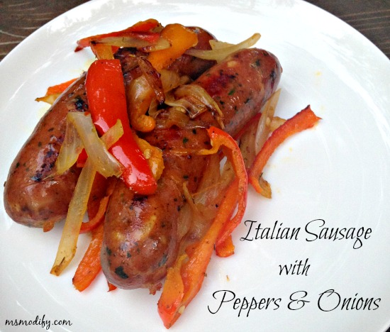 Italian sausage with peppers and onions