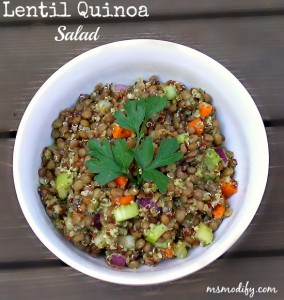 lentil quinoa salad