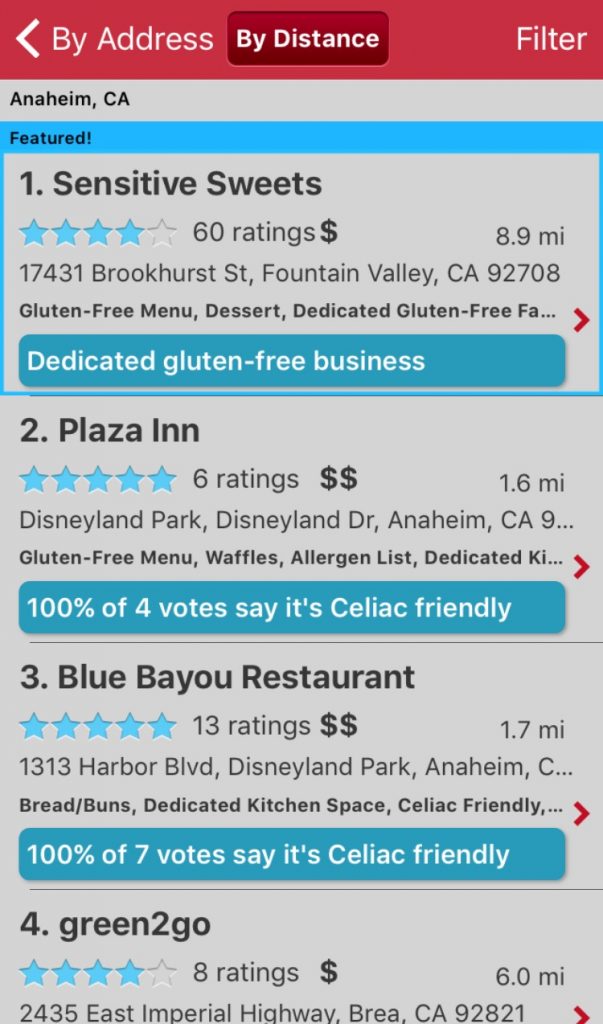 gluten free restaurant finder app 