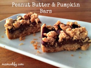 peanut butter and pumpkin dessert bars