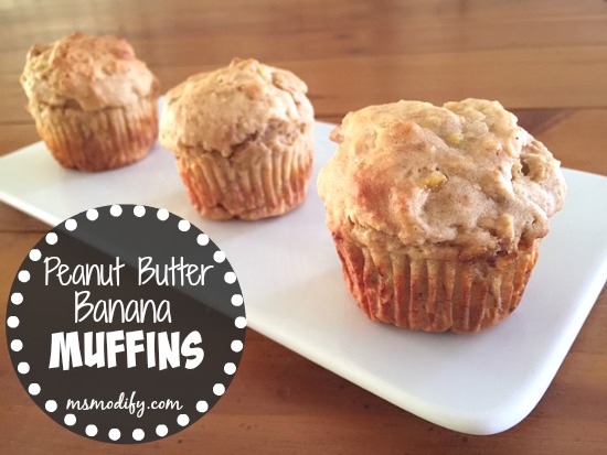 gluten free peanut butter banana muffins