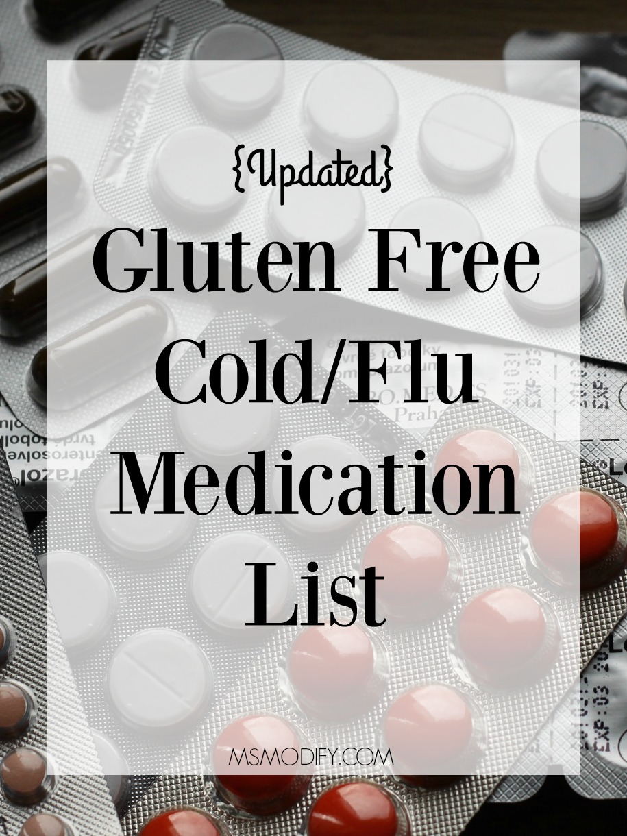updated gluten free cold/flu medication list
