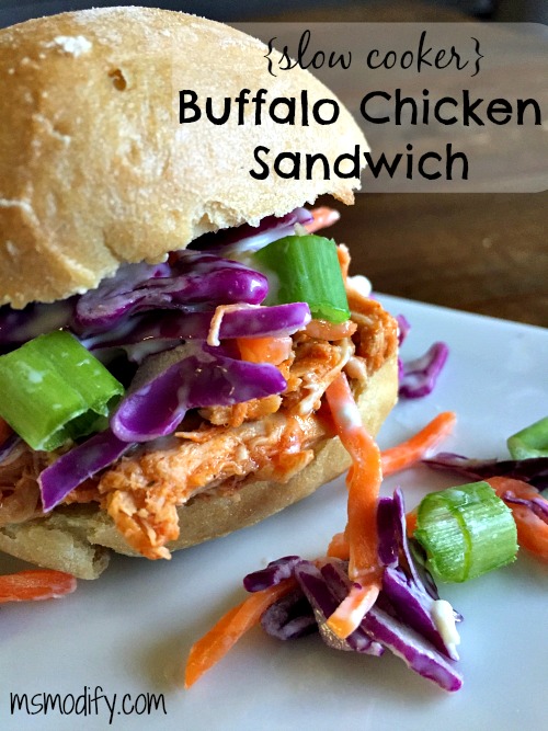 slow cooker buffalo chicken sandwich