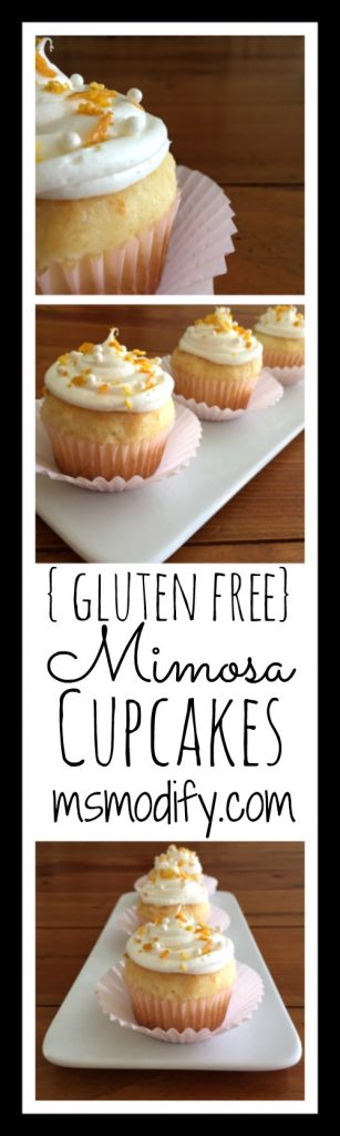 gluten free mimosa cupcakes
