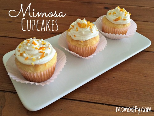 gluten free mimosa cupcakes