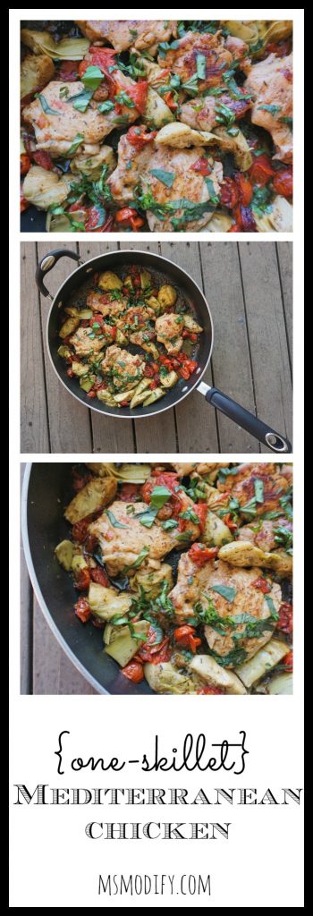 gluten free one-skillet mediterranean chicken