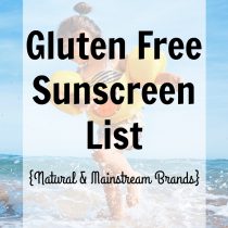 Gluten free sunscreen list