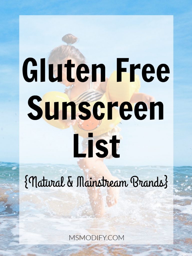 Gluten free sunscreen list