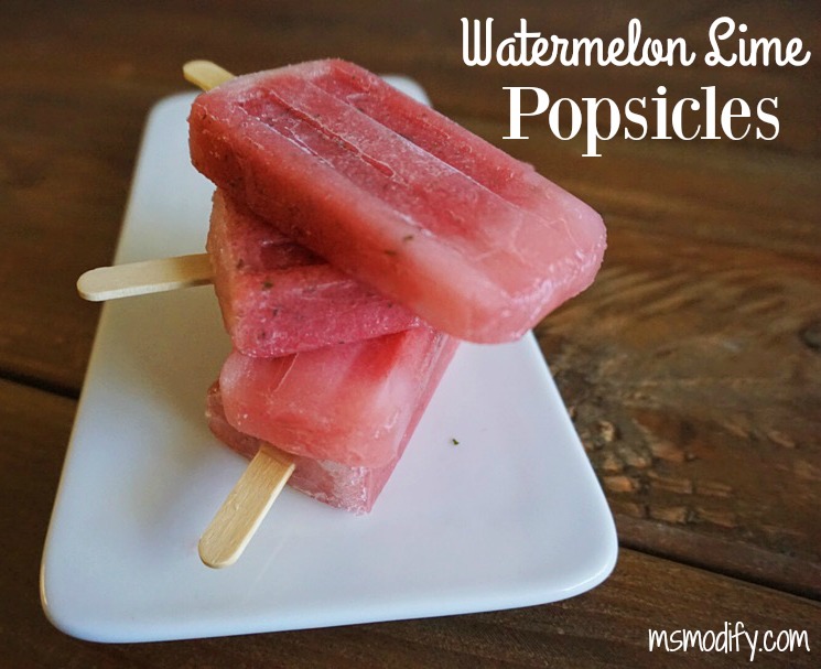 watermelon lime popsicles