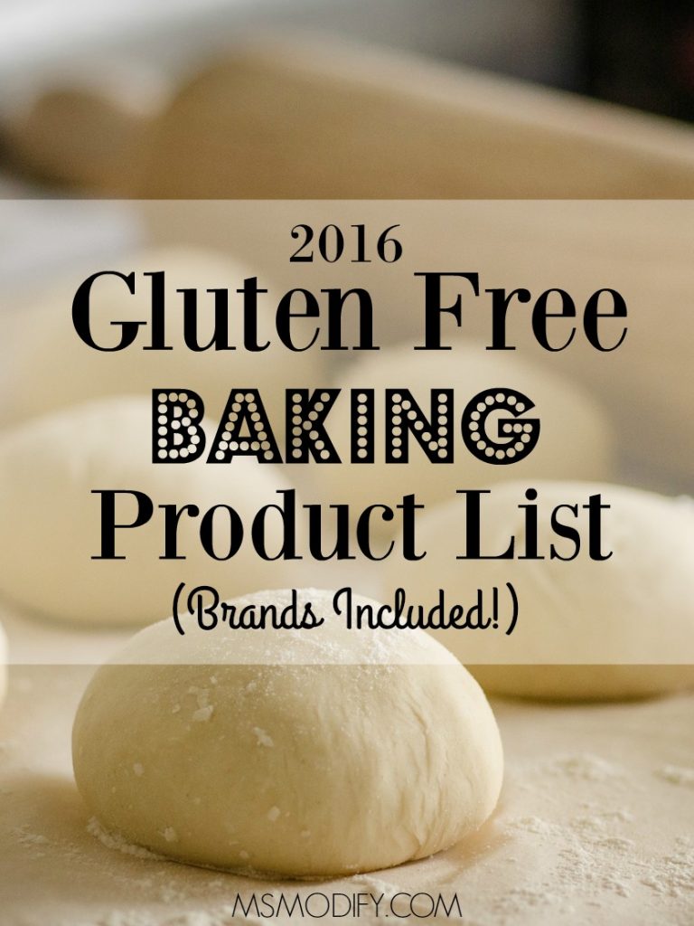 2016 gluten free baking product list