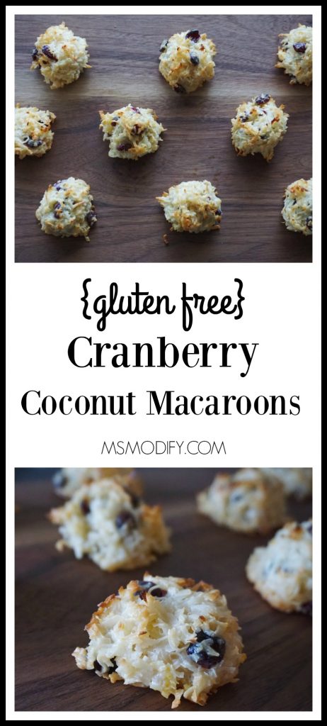 gluten free cranberry coconut macaroons