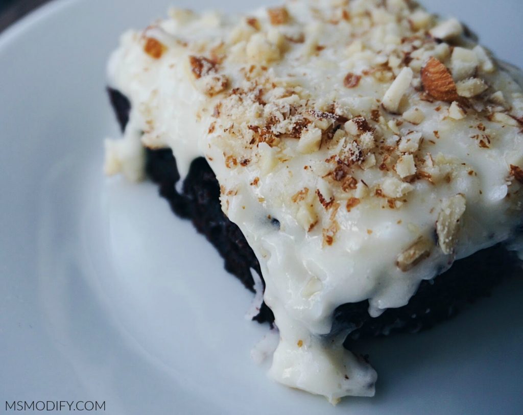 Gluten Free Almond Joy Poke Cake 