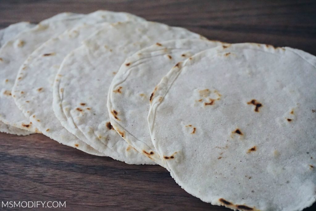 Cassava flour tortillas