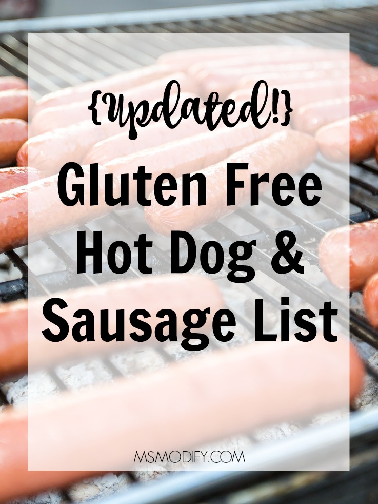 Gluten Free Hot Dog and Sausage List