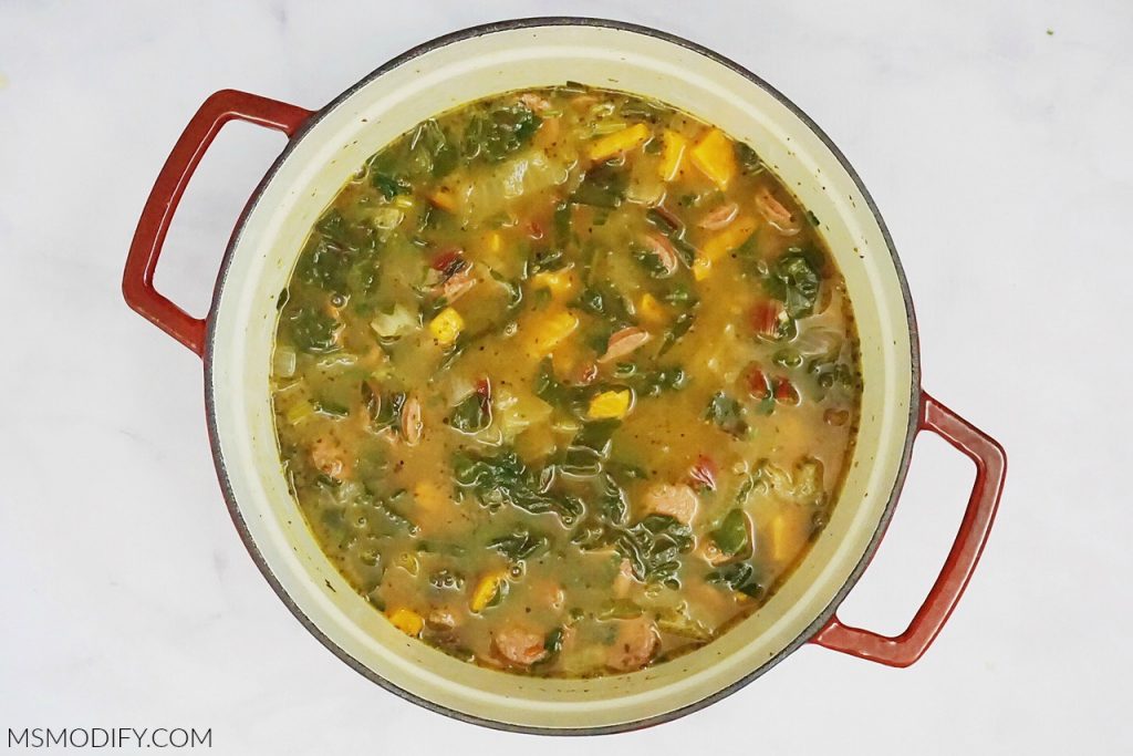 Sausage Sweet Potato Chard Soup