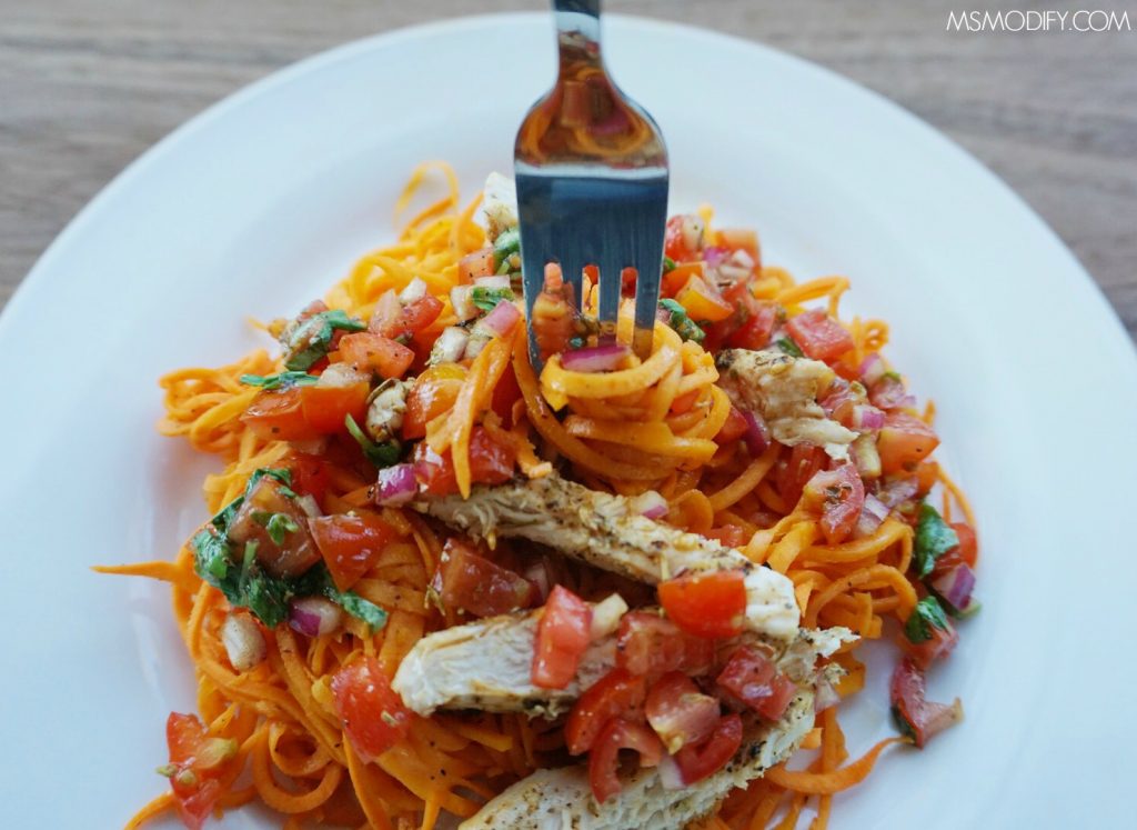 Grilled Chicken Bruschetta “Pasta”