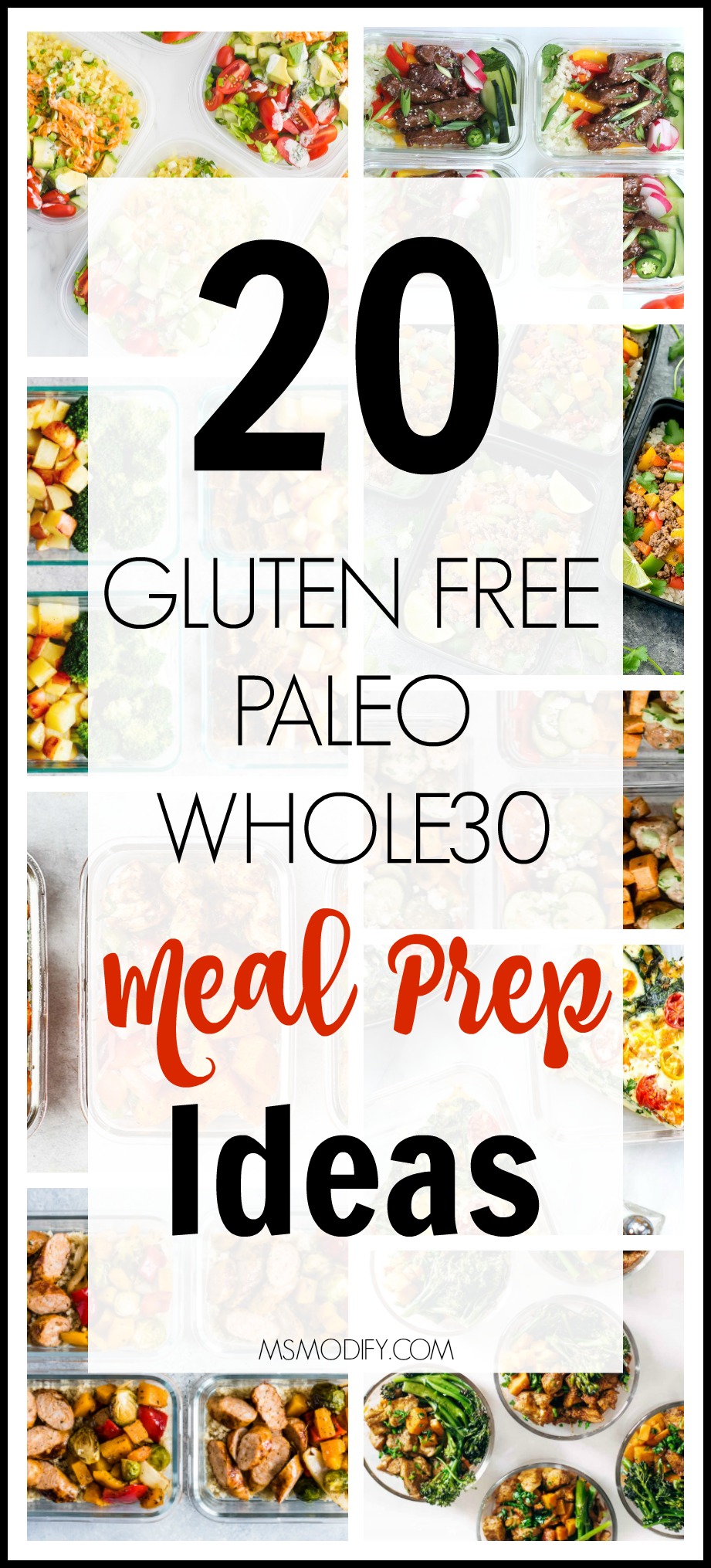 20 Gluten Free/Paleo/Whole30 Meal Prep Ideas