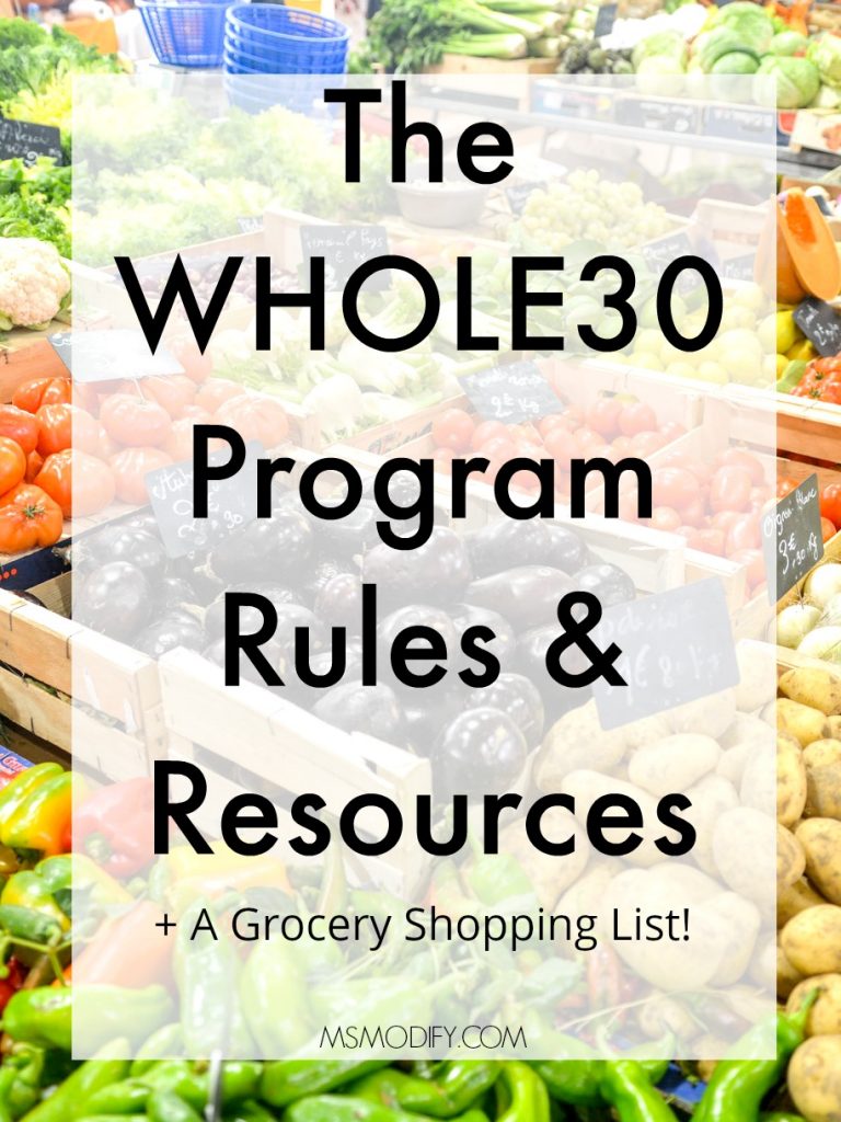 WHOLE30 Rules and resources