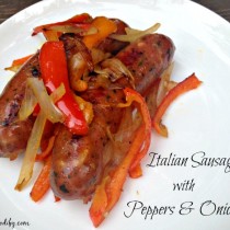 Italian sausage with peppers and onions