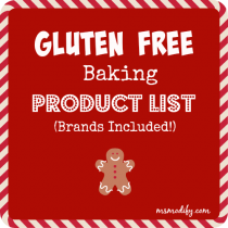 gluten free baking product list